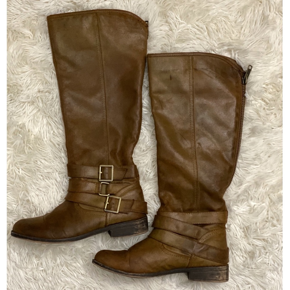 Camel Colored Leather Boots